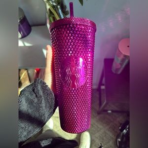 Starbucks 2022 Christmas pink Bling studded tumbler! In perfect condition!